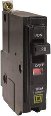 Square D - 20 Amp, 240 VAC, 1 Pole, Bolt On Miniature Circuit Breaker - 14-8 AWG - Industrial Tool & Supply