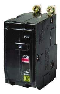Square D - 10 Amp, 240 VAC, 2 Pole, Bolt On Miniature Circuit Breaker - 14-8 AWG - Industrial Tool & Supply