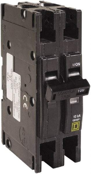 Square D - 100 Amp, 240 VAC, 2 Pole, Panel Mount Miniature Circuit Breaker - 12-2/0 AWG - Industrial Tool & Supply