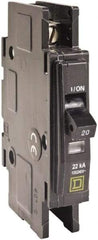 Square D - 15 Amp, 240 VAC, 1 Pole, Panel Mount Miniature Circuit Breaker - 14-2 AWG - Industrial Tool & Supply
