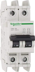 Schneider Electric - 5 Amp, 125 VDC, 240 VAC, 60 VDC, 1 Pole, DIN Rail Mount, Fixed Mount Miniature Circuit Breaker - Thermal Magnetic Trip, Multiple Breaking Capacity Ratings, 73mm Deep x 107mm High x 36mm Wide - Industrial Tool & Supply