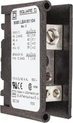 Square D - 1 Pole, 115 (Copper), 90 (Aluminium) Amp, Thermoplastic Power Distribution Block - 600 VAC, 1 Primary Connection - Industrial Tool & Supply