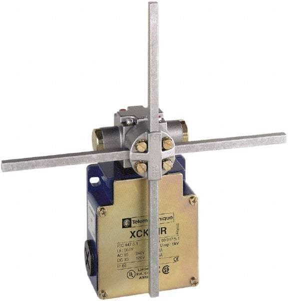Telemecanique Sensors - 4P, 2NC, 240 VAC, Screw Terminal, Rotary Spring Return Actuator, General Purpose Limit Switch - IP66 IPR Rating - Industrial Tool & Supply