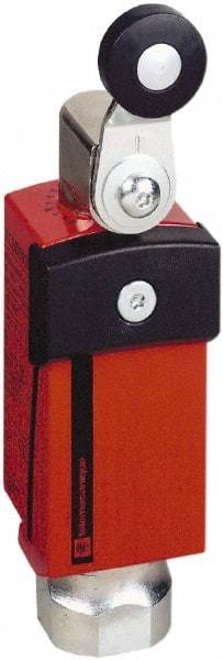Telemecanique Sensors - NO/2NC Configuration, Multiple Amp Level, Metal Roller Safety Limit Switch - 34mm Wide x 35mm Deep x 122mm High, IP66, IP67 Ingress Rating - Industrial Tool & Supply