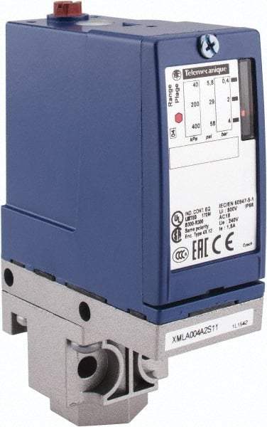 Telemecanique Sensors - G 1/4 (Female) Connector, 4 Bar Sensor, Shock and Vibration Resistant, Control Circuit Pressure Sensor - 1.378 Inch Wide, IP66, For Use with OsiSense XM - Industrial Tool & Supply