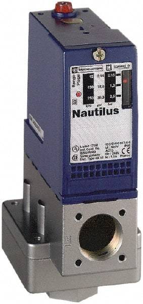 Telemecanique Sensors - 1/4 Inch NPT (Female) Connector, 1 Bar Sensor, Shock and Vibration Resistant, Control Circuit Pressure Sensor - 2.1654 Inch Wide, IP66, For Use with OsiSense XM - Industrial Tool & Supply