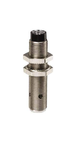 Telemecanique Sensors - PNP, 4mm Detection, Cylinder, Inductive Proximity Sensor - 3 Wires, IP67, 12 VDC, 12 VDC, 24 VDC, M12x1 Thread, 53mm Long x 12mm Wide - Industrial Tool & Supply