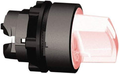 Schneider Electric - 22mm Mount Hole, 2 Position, Handle Operated, Selector Switch Only - Red, Maintained (MA), Illuminated, Shock, Vibration and Water Resistant - Industrial Tool & Supply