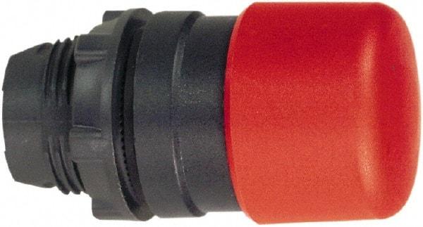 Schneider Electric - 22mm Mount Hole, Extended Mushroom Head, Pushbutton Switch Only - Round, Red Pushbutton, Nonilluminated, Momentary (MO) - Industrial Tool & Supply