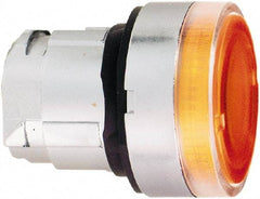 Schneider Electric - 22mm Mount Hole, Flush, Pushbutton Switch Only - Round, Orange Pushbutton, Illuminated, Momentary (MO) - Industrial Tool & Supply
