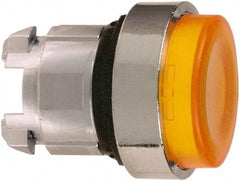 Schneider Electric - 22mm Mount Hole, Extended Straight, Pushbutton Switch Only - Round, Orange Pushbutton, Illuminated, Maintained (MA) - Industrial Tool & Supply