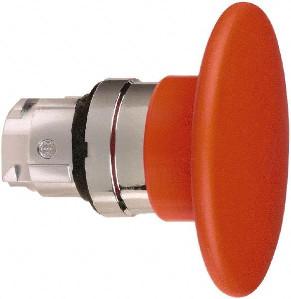 Schneider Electric - 22mm Mount Hole, Extended Mushroom Head, Pushbutton Switch Only - Round, Red Pushbutton, Nonilluminated, Momentary (MO) - Industrial Tool & Supply