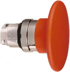 Schneider Electric - 22mm Mount Hole, Extended Mushroom Head, Pushbutton Switch Only - Round, Red Pushbutton, Nonilluminated, Momentary (MO) - Industrial Tool & Supply