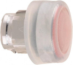Schneider Electric - 22mm Mount Hole, Flush, Pushbutton Switch Only - Round, Red Pushbutton, Nonilluminated, Momentary (MO) - Industrial Tool & Supply