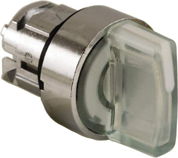 Schneider Electric - 22mm Mount Hole, 3 Position, Handle Operated, Selector Switch - White, Maintained (MA), Illuminated, Shock, Vibration and Water Resistant - Industrial Tool & Supply