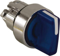 Schneider Electric - 22mm Mount Hole, 2 Position, Handle Operated, Selector Switch - Blue, Maintained (MA), Illuminated, Shock, Vibration and Water Resistant - Industrial Tool & Supply