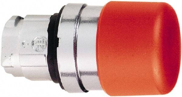 Schneider Electric - 22mm Mount Hole, Extended Mushroom Head, Pushbutton Switch Only - Round, Red Pushbutton, Nonilluminated, Momentary (MO) - Industrial Tool & Supply