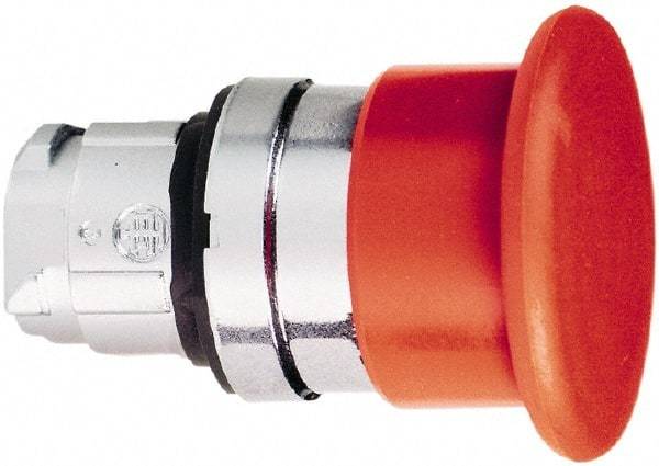 Schneider Electric - 22mm Mount Hole, Extended Mushroom Head, Pushbutton Switch Only - Round, Red Pushbutton, Nonilluminated, Momentary (MO) - Industrial Tool & Supply