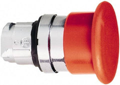 Schneider Electric - 22mm Mount Hole, Extended Mushroom Head, Pushbutton Switch Only - Round, Red Pushbutton, Nonilluminated, Momentary (MO) - Industrial Tool & Supply