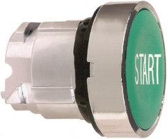 Schneider Electric - 22mm Mount Hole, Flush, Pushbutton Switch Only - Round, Green Pushbutton, Nonilluminated, Momentary (MO) - Industrial Tool & Supply