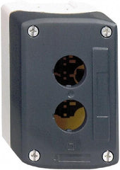 Schneider Electric - 4 Hole, 22mm Hole Diameter, Polycarbonate Pushbutton Switch Enclosure - 13, 4X NEMA Rated - Industrial Tool & Supply