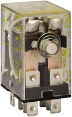 Square D - 1/2 hp at 240 Volt & 1/3 hp at 120 Volt, Electromechanical Plug-in General Purpose Relay - 10 Amp at 240 VAC, DPDT, 24 VAC at 50/60 Hz - Industrial Tool & Supply