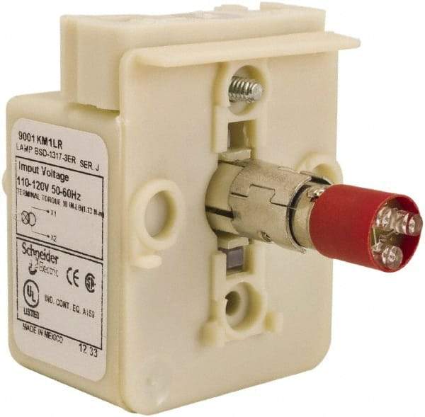 Schneider Electric - 110-120 VAC Red Lens LED Light Module - Industrial Tool & Supply