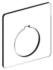 Schneider Electric - Square, Plastic Legend Plate - Blank - White Background, 30mm Hole Diameter, 57 Inch Square - Industrial Tool & Supply