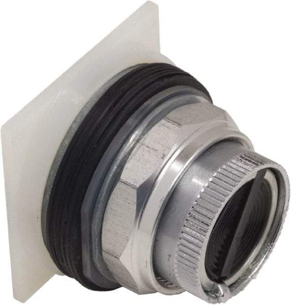 Schneider Electric - 30mm Mount Hole, Pushbutton Switch Only - Round, Black Pushbutton, Nonilluminated, Maintained (MA), Momentary (MO) - Industrial Tool & Supply