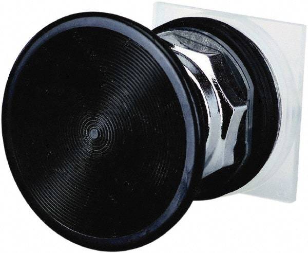Schneider Electric - 30mm Mount Hole, Extended Straight, Pushbutton Switch Only - Black Pushbutton, Momentary (MO) - Industrial Tool & Supply