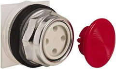 Schneider Electric - 30mm Mount Hole, Extended Straight, Pushbutton Switch Only - Round, Red Pushbutton, Momentary (MO), Weatherproof, Dust and Oil Resistant - Industrial Tool & Supply
