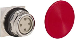 Schneider Electric - 30mm Mount Hole, Extended Straight, Pushbutton Switch Only - Round, Red Pushbutton, Momentary (MO), Weatherproof, Dust and Oil Resistant - Industrial Tool & Supply