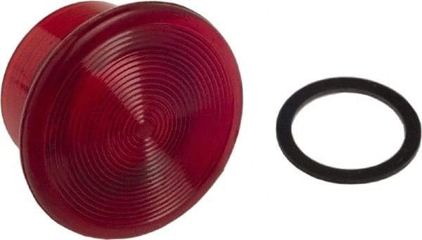 Schneider Electric - Extended Mushroom Head Pushbutton Switch 1-3/8" Knob - Red, Round Button, Illuminated - Industrial Tool & Supply