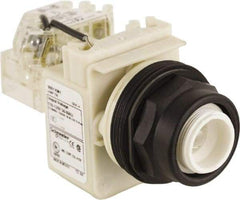 Schneider Electric - 110 VAC at 50/60 Hz via Transformer, 120 VAC at 50/60 Hz via Transformer Press-to-Test Indicating Light - Round Lens, Screw Clamp Connector, Corrosion Resistant, Dust Resistant, Oil Resistant - Industrial Tool & Supply