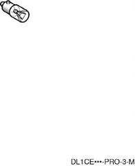 Schneider Electric - Pushbutton Switch Bulb - Clear, Incandescent Lamp, Illuminated - Industrial Tool & Supply