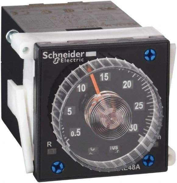 Schneider Electric - 300 hr Delay, Time Delay Relay - 5 Contact Amp, 24 to 240 VAC/VDC at 50/60 Hz - Industrial Tool & Supply