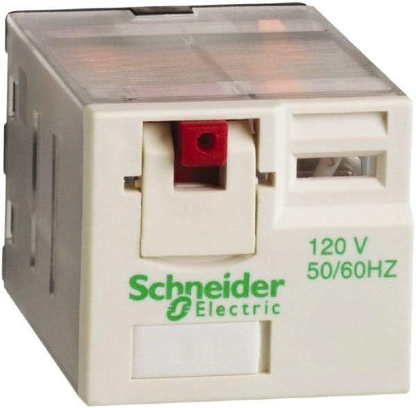 Schneider Electric - 3,750 VA Power Rating, Electromechanical Plug-in General Purpose Relay - 15 Amp at 250 VAC & 28 VDC, 3CO, 120 VAC - Industrial Tool & Supply