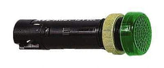 Schneider Electric - 12 V Green Lens LED Pilot Light - Threaded Connector, 16mm Wide - Industrial Tool & Supply