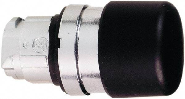 Schneider Electric - 22mm Mount Hole, Extended Mushroom Head, Pushbutton Switch Only - Round, Black Pushbutton, Nonilluminated, Momentary (MO) - Industrial Tool & Supply
