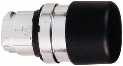 Schneider Electric - 22mm Mount Hole, Extended Mushroom Head, Pushbutton Switch Only - Round, Black Pushbutton, Nonilluminated, Momentary (MO) - Industrial Tool & Supply