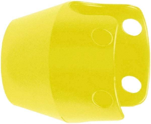 Schneider Electric - Extended Mushroom Head Pushbutton Switch Guard - Yellow - Industrial Tool & Supply