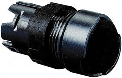 Schneider Electric - 16mm Mount Hole, Flush, Pushbutton Switch Only - Round, Black Pushbutton, Nonilluminated, Momentary (MO), Vibration Resistant - Industrial Tool & Supply