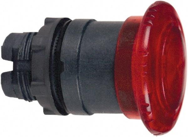 Schneider Electric - 22mm Mount Hole, Extended Mushroom Head, Pushbutton Switch Only - Round, Red Pushbutton, Illuminated, Maintained (MA) - Industrial Tool & Supply