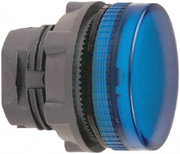 Schneider Electric - Round Pilot and Indicator Light Lens - Blue - Industrial Tool & Supply