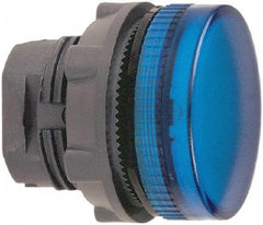 Schneider Electric - Round Pilot and Indicator Light Lens - Blue - Industrial Tool & Supply