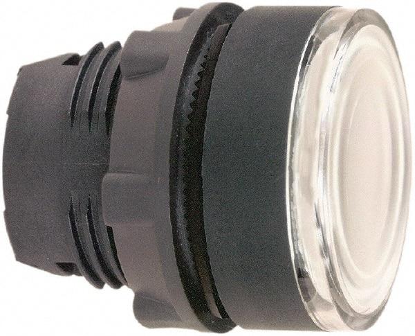 Schneider Electric - 22mm Mount Hole, Flush, Pushbutton Switch Only - Round, White Pushbutton, Illuminated, Momentary (MO) - Industrial Tool & Supply