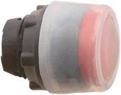 Schneider Electric - 22mm Mount Hole, Flush, Pushbutton Switch Only - Round, Red Pushbutton, Nonilluminated, Momentary (MO), Shock and Vibration Resistant - Industrial Tool & Supply
