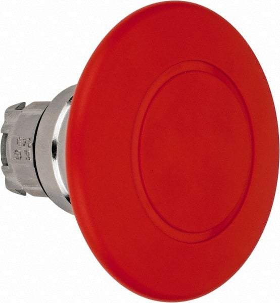 Schneider Electric - Extended Mushroom Head, Pushbutton Switch Only - Round, Red Pushbutton, Nonilluminated, Trigger Action, On-Off - Industrial Tool & Supply