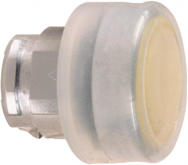Schneider Electric - 22mm Mount Hole, Flush, Pushbutton Switch Only - Round, Yellow Pushbutton, Nonilluminated, Momentary (MO), Shock and Vibration Resistant - Industrial Tool & Supply