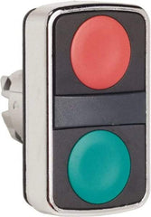 Schneider Electric - 22mm Mount Hole, Flush, Pushbutton Switch Only - Rectangle, Green and Red Pushbutton, Nonilluminated, Momentary (MO), On-Off, Shock and Vibration Resistant - Industrial Tool & Supply